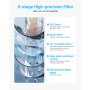 VEVOR Wasserfilter Kanne Wasserfilterkrug 9 Tassen Wasserfilterspender, kühlschrankfreundliches Wasserfiltersystem, kein BPA, hält 3 Monate / 150 L, reduziert Kalk Blei Chlor Gerüche