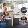 VEVOR 3-in-1-Plyometrische Sprungbox 30/24/20-Zoll-Plyobox, Sprungkasten Sprungkiste 159 kg Tragfähigkeit, Fitnessübungs-Step-Up-Box für Heimtraining, Sprungkrafttraining Schwarz Einstellbare Höhe