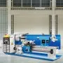 VEVOR Metalldrehmaschine Mini-Drehbank Drechselbank Tischdrehbank 12-52 TPI für Metallbearbeitung Drehen Bohren, 3-Backenfutter 4-Wege-Werkzeughalter Notausschalter Drehzahl von 50-2500 U/min Einphasig