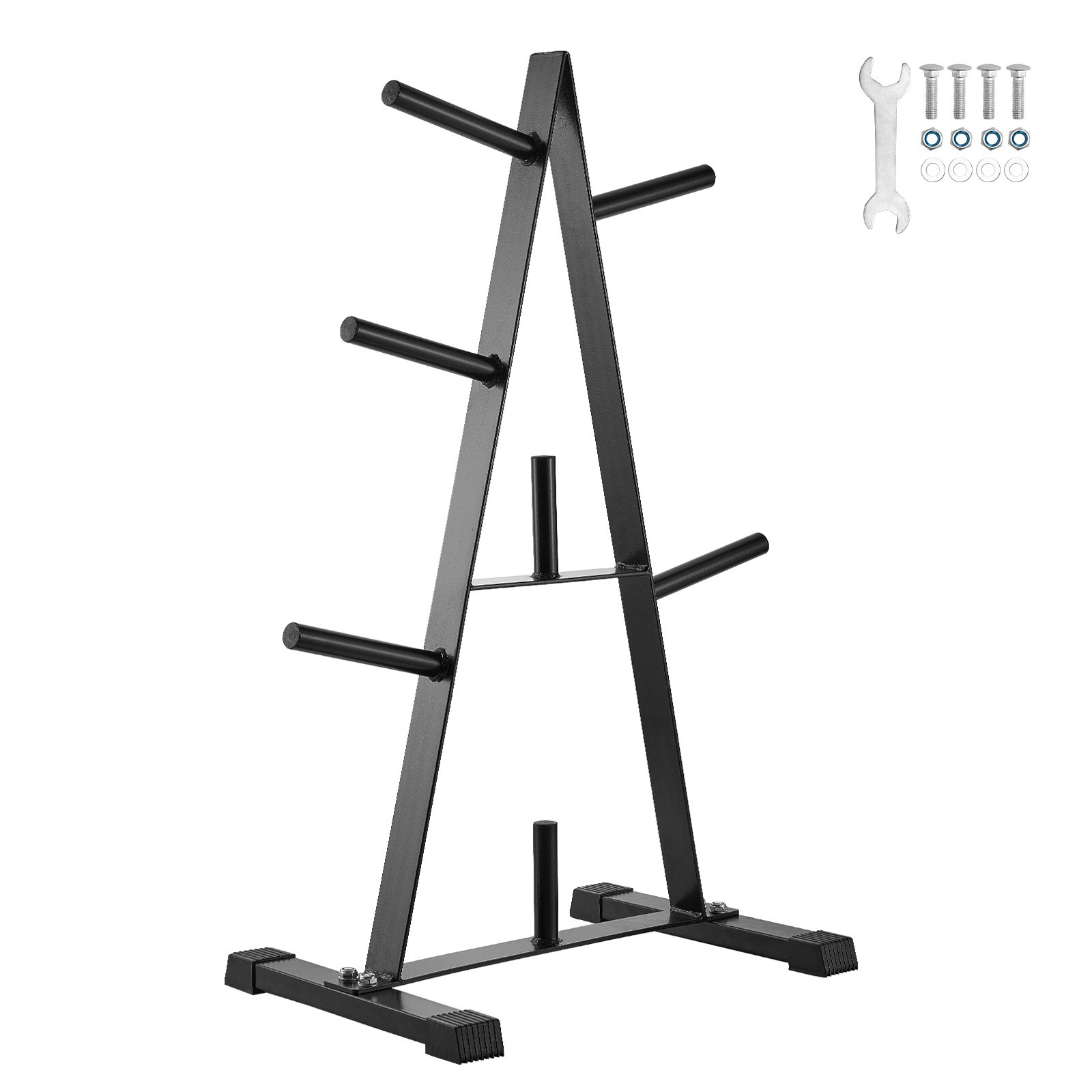 VEVOR Weight Plate Rack A-Frame Weight Plate Tree for 1-inch Weight Plates, Weight Plate Tree, 227 kg Load Capacity, Weight Storage Holder, Barbell Rack Storage Stand