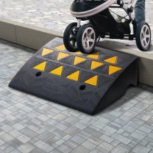 VEVOR 1x Schwellenrampe Auffahrrampe Gummirampe Bordsteinrampe 49,1x37x15,2cm