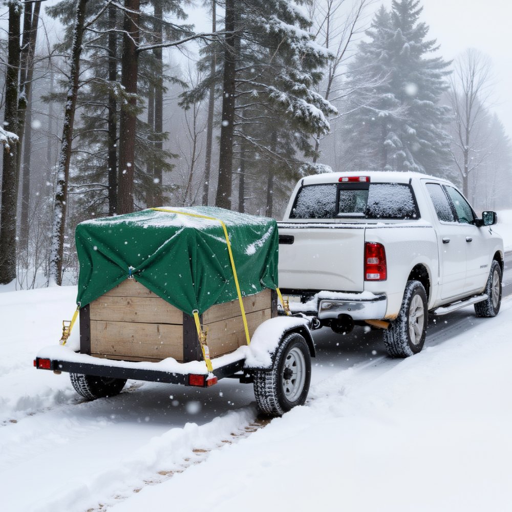 VEVOR Spanngurte, 38,1 x 6096 mm, Hochleistungs-Zurrgurte mit Doppel-J-Haken, 2000 kg Bruchlast, Tragetasche, Ratschenmechanismus für Umzüge, Anhänger, Motorräder, Kajaks, Autodächer, 4er-Pack