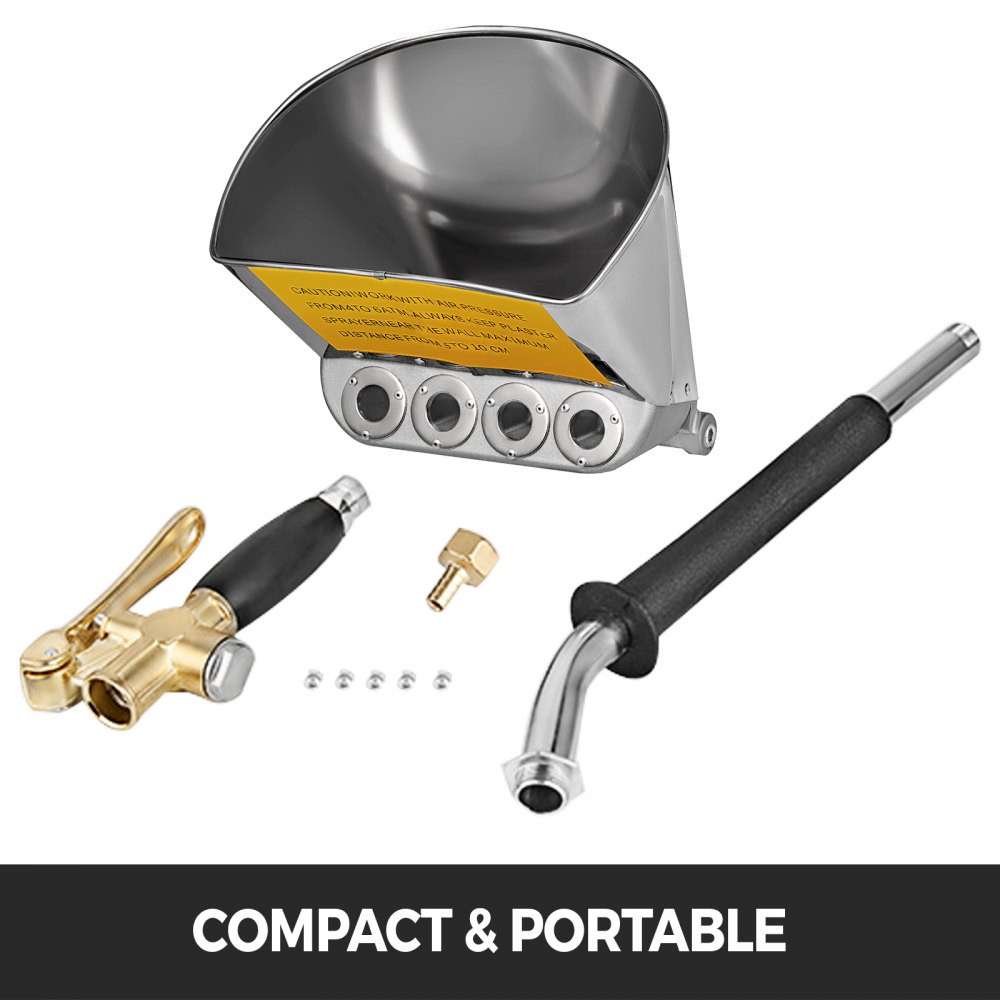 4 Jet Cement Mörser Sprüher Decke Malerei Kalk Leichtgewicht Handlauf