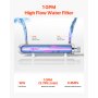 VEVOR UV-Wasserreiniger 3,785 L/min vielseitiger Ultraviolett-Wasserreinigerfilter mit Edelstahlgehäuse, UV-Wasserfilter für das ganze Haus mit Quarzhülle, geeignet zum Duschen/Trinken/Reinigen