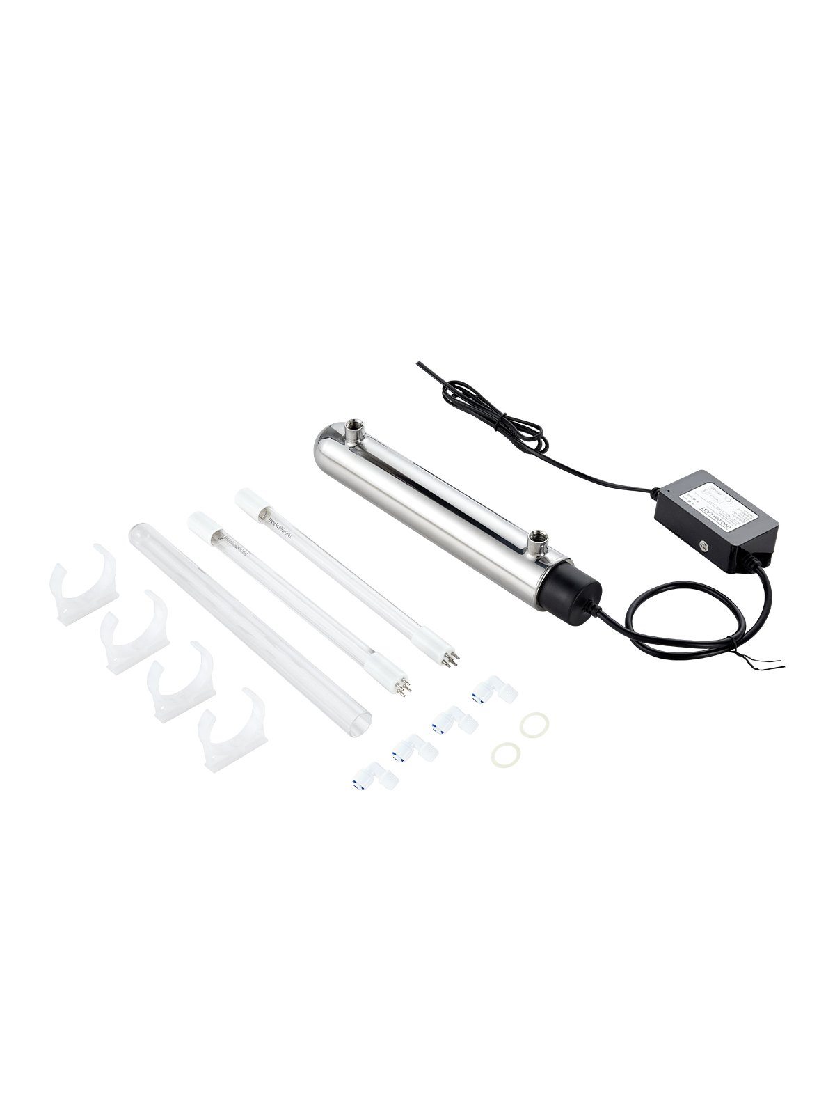 VEVOR UV-Wasserreiniger 3,785 L/min vielseitiger Ultraviolett-Wasserreinigerfilter mit Edelstahlgehäuse, UV-Wasserfilter für das ganze Haus mit Quarzhülle, geeignet zum Duschen/Trinken/Reinigen