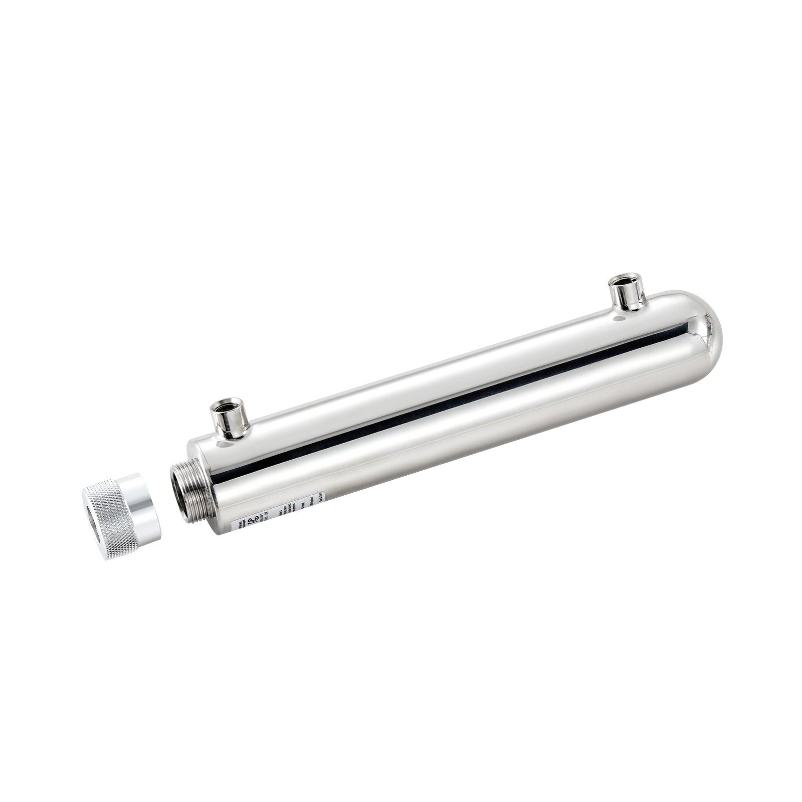 VEVOR UV-Wasserreiniger 3,785 L/min vielseitiger Ultraviolett-Wasserreinigerfilter mit Edelstahlgehäuse, UV-Wasserfilter für das ganze Haus mit Quarzhülle, geeignet zum Duschen/Trinken/Reinigen