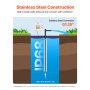 VEVOR Tiefbrunnenpumpe, 550 W Ausgangsleistung, 65 l/min Durchfluss, 85 m Förderhöhe, mit 20 m Kabel, externer Steuerkasten, Tauchpumpe, für industrielle Bewässerung und Heimgebrauch, IP68
