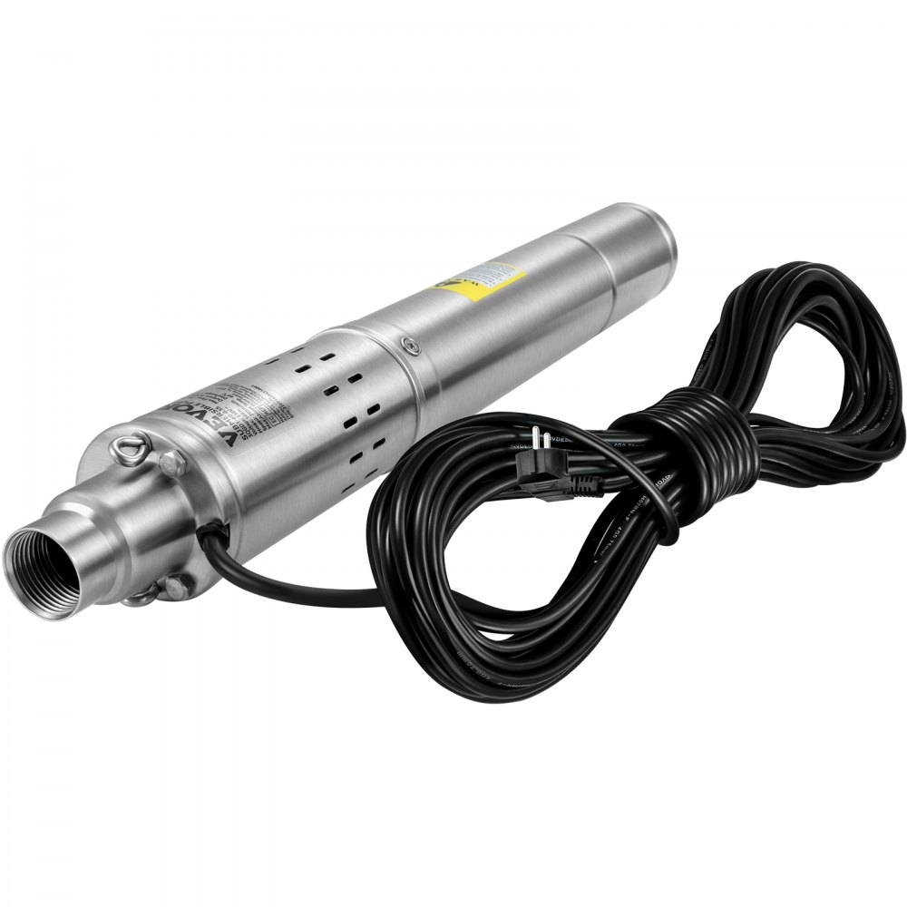 VEVOR 76mm Tiefbrunnenpumpe 550 W Brunnenpumpe max. Durchfluss 35 L/min Tauchpumpe max. Förderhöhe 108 m Tauchwasserpumpe sandbeständig <5% max. Drehzahl
