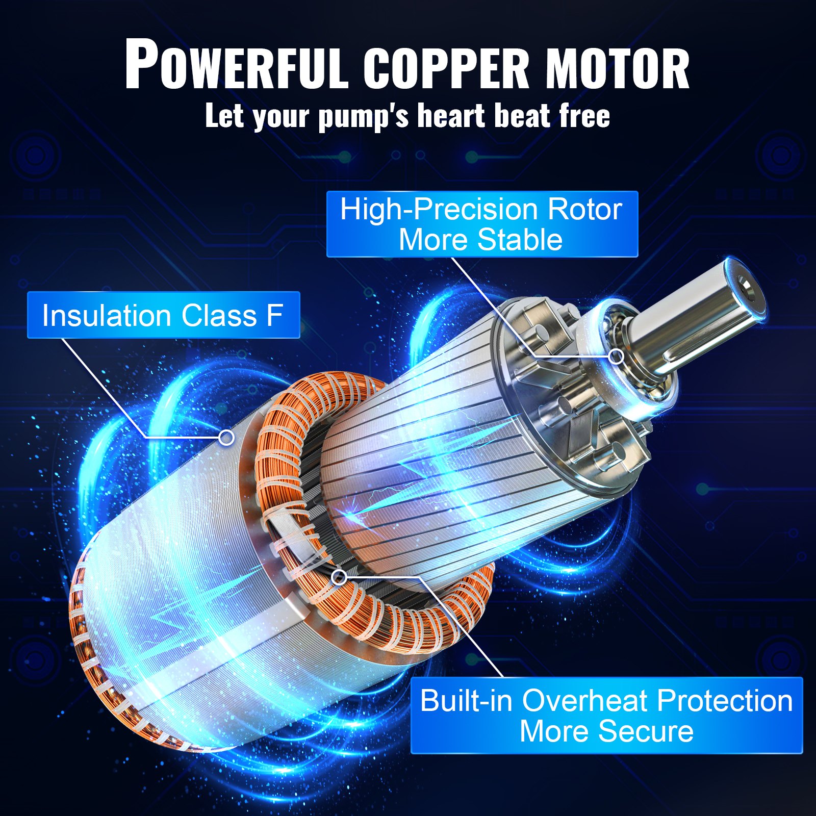 VEVOR 76 mm Tiefbrunnenpumpe 550 W Brunnenpumpe max. Durchfluss 50 L/min Tauchpumpe max. Förderhöhe 89 m Tauchwasserpumpe sandbeständig < 5% max. Drehzahl