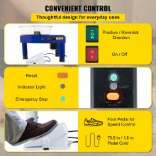 VEVOR Töpferscheibe Keramikmaschine 35cm Elektrische Keramikrad Fußpedal 450W