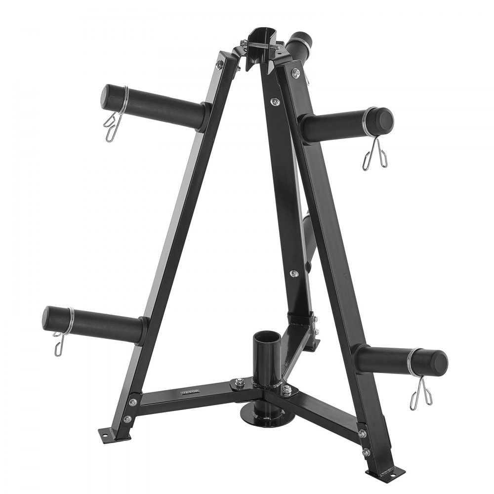 VEVOR Hantelscheibenständer, Hantelscheibenbaum für 2-Zoll-Hantelscheiben, Standard-Hantelscheibenbaum, 300 lbs Tragkraft, Gewichtsaufbewahrungshalter, Home-Gym-Langhantelständer-Aufbewahrungsständer, Schwarz