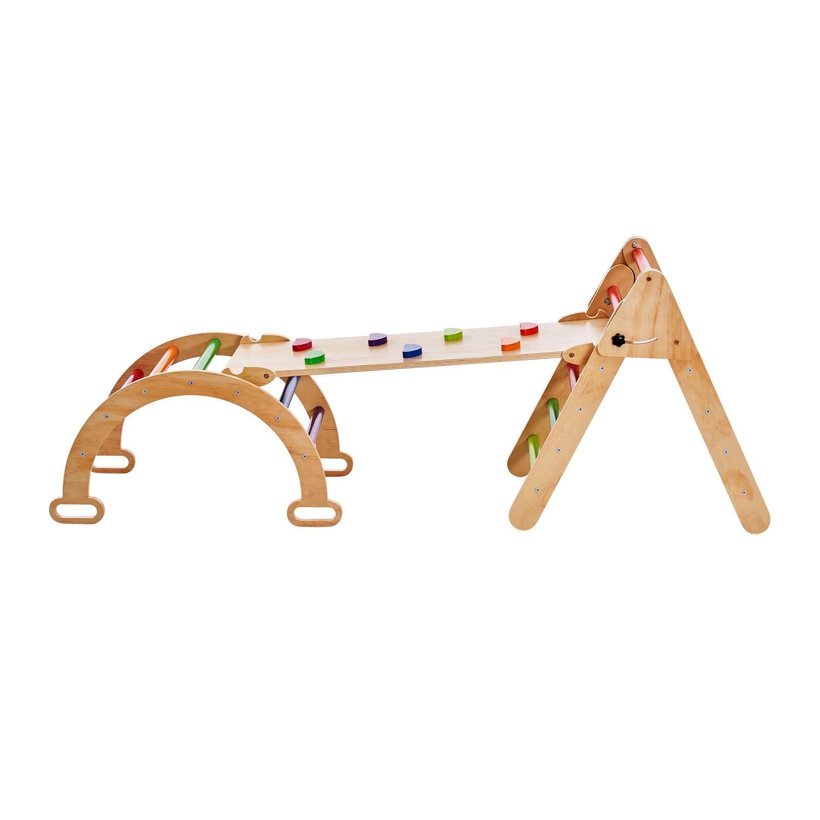 VEVOR Kletterdreieck Montessori Kletterspielzeug Pikler Dreieck Set M 5 in 1