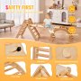 VEVOR Kletterdreieck Montessori Kletterspielzeug Pikler Dreieck Set M Holz