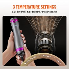 VEVOR Warmluftbürste 5-in-1 Haarstyler Haartrockner Lockenstab 1200W Airstyler