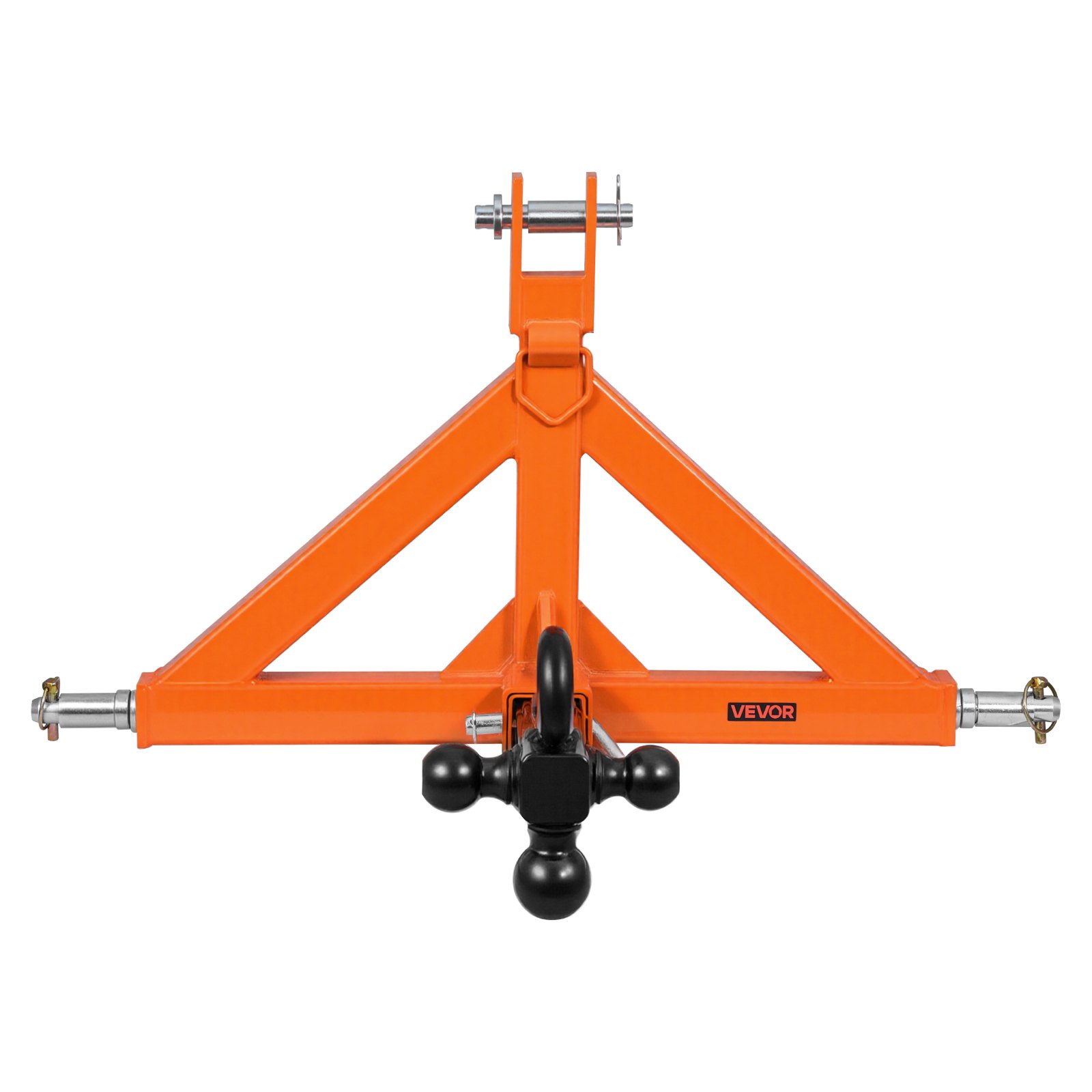 VEVOR 3 Point Trailer Hitch with 50.8 mm Receiver, 3 Pt Quick Hitch Attachment 3 Trailer Balls, Tractor Tow Drawbar Adapter for Category 1, Kubota, Mahindra, Ford, Yanmar, John Deere, Massey Ferguson