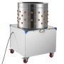 VEVOR Geflügelrupfmaschine, 50 cm Trommeldurchmesser, 2 PS, 275 U/min, Rupfmaschine mit 106 Fingern & Transporträdern, Federentferner aus Edelstahl zur Verarbeitung von 2 bis 4 Hühnern