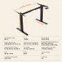 VEVOR Schreibtisch Gestell, verstellbare 70–117 cm Höhe und 95–158 cm Länge, elektrische Tischgestell für Computertische, ergonomische DIY-Arbeitsplatzbasis für das Büro Zuhause (nur schwarzer Rahmen)