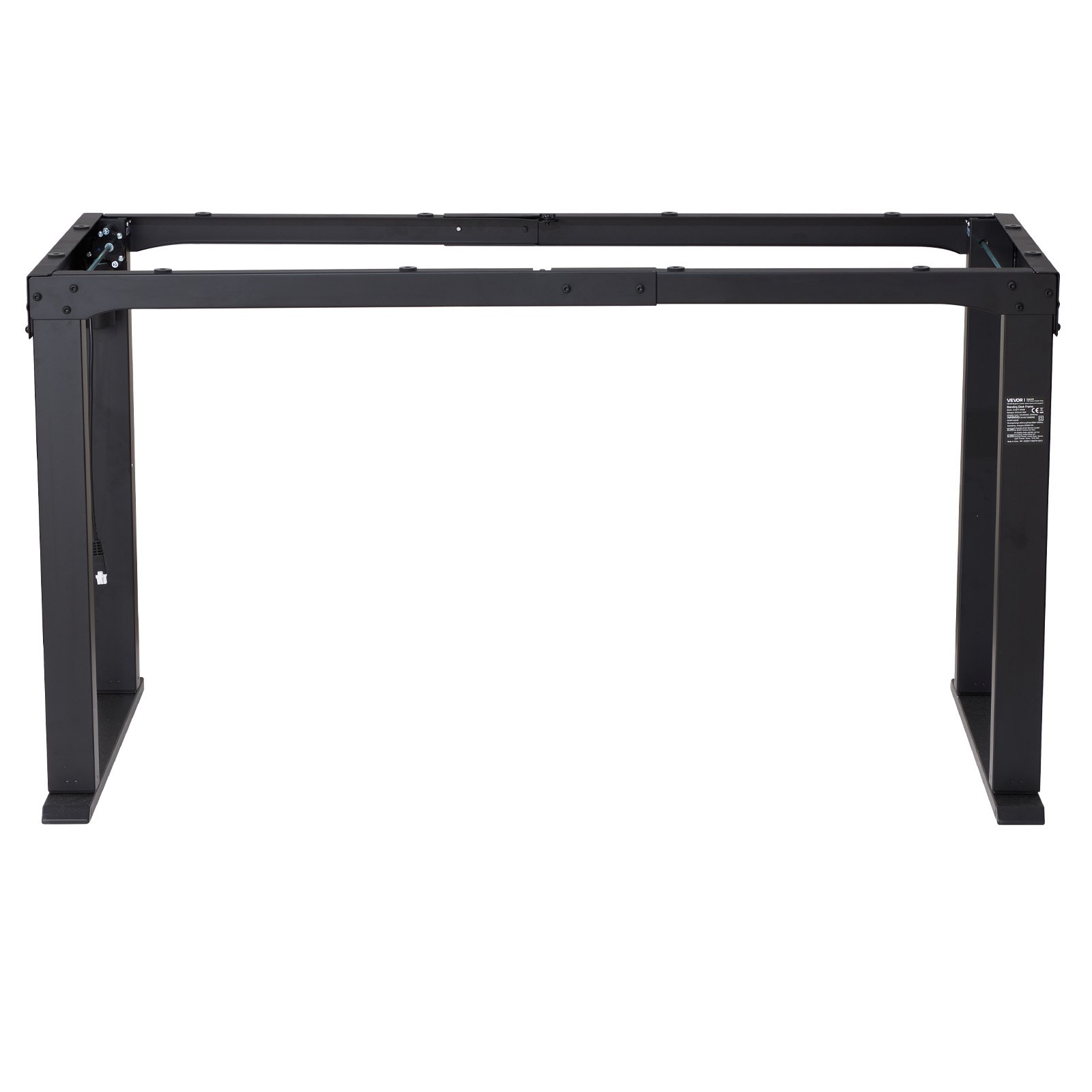 VEVOR Höhenverstellbarer Schreibtisch Gestell, Elektrisches Tischgestell bis 125kg, 4 Tischbeine 2 Stufig mit 2 Motoren Speicherfunktion Höhenanzeige Kollisionschutz, Tischständer für Büro, Schwarz