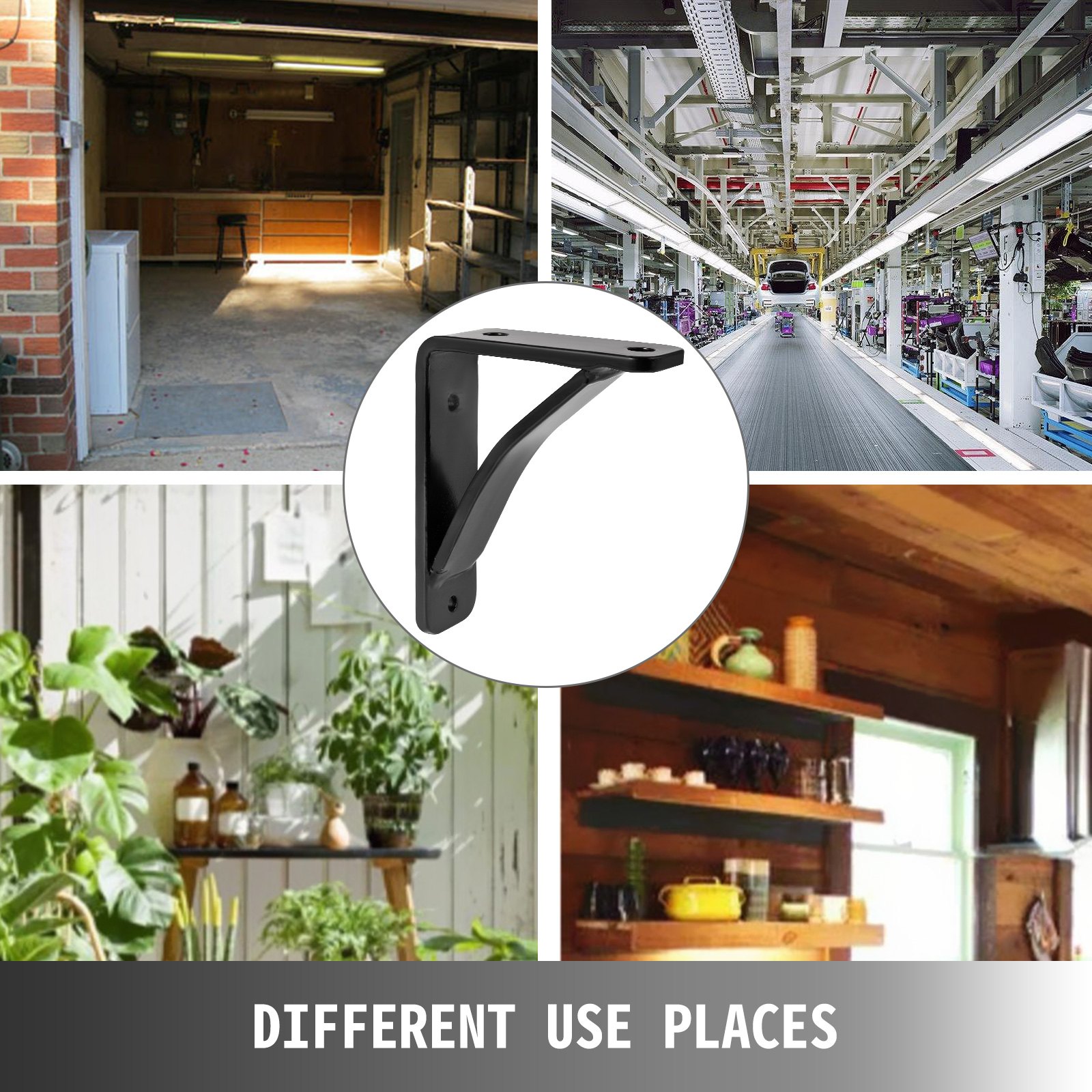 Vevor Regelträger Schwerlastkonsole 10 X 12,7 X 3,8 Cm Regalwinkel 2 Stk. Stahl