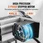 VEVOR Drehbankfutter K11–100mm Spannfutter Dreibackenfutter 4. Achse der CNC-Rotationsachse, ein Untersetzungsverhältnis von 6:1 und einen Nema23-Zweiphasen-Schrittmotor 3 Backenfutter für CNC-Fräsen