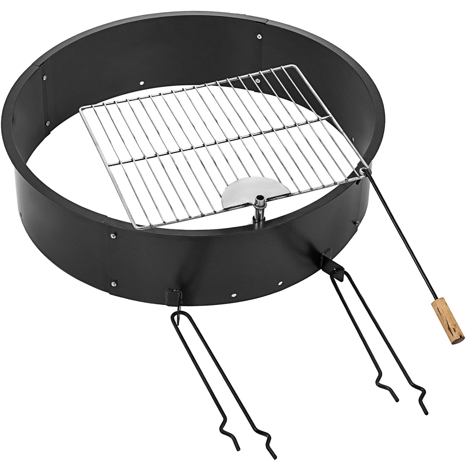 VEVOR Feuerschale Ø90cm Feuerkorb BBQ Grill Feuerstelle Gartenfeuer Garten