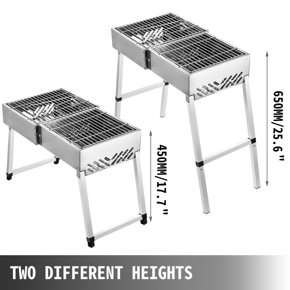 24'' Faltbarer Grill Notebook Bbq Klappbarer Camping Notebookgrill Klappgrill