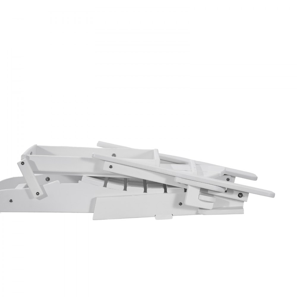 VEVOR Adirondack-Stuhl aus Kunststoff, 2er-Set, wetterfest, tragbar, klappbar, Feuerstellenstuhl, Adirondack-Terrassenstuhl für den Außenbereich mit Getränkehalter, mit entspannender Armlehne, ergonomisch, für Garten, Hinterhof – Weiß