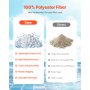 VEVOR Filter Balls für Sandfilter, 0,7 kg, Filterbälle ersetzen Pool-Filtersand, wiederverwendbare Filtermedienbälle aus Polyesterfaser mit Waschbeutel, für Schwimmbecken, Aufstellbecken, Aquarium