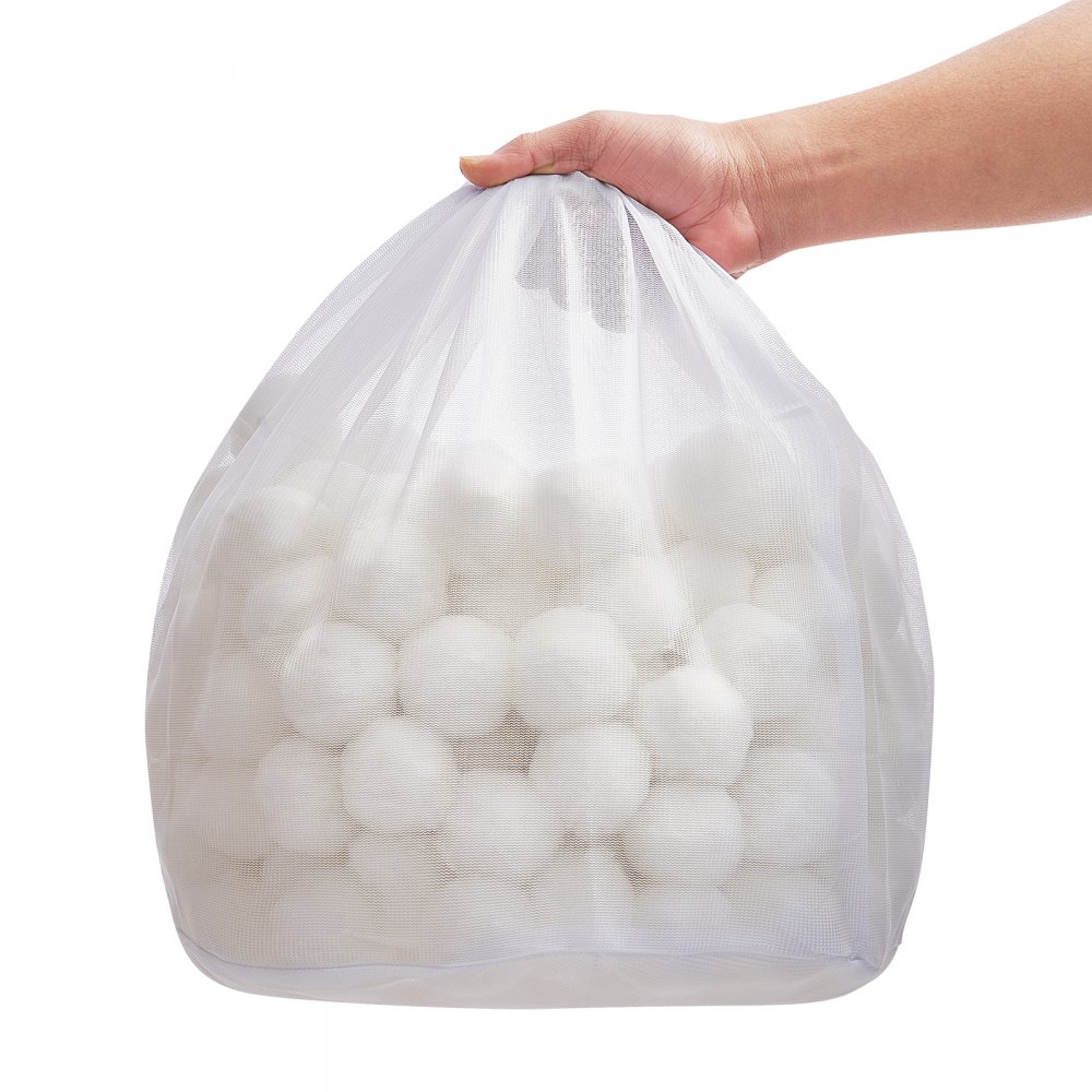 VEVOR Filter Balls for sand filters, 2.1 kg, filter balls replace pool filter sand, reusable filter media balls made of polyester fiber with wash bag, for swimming pools, above-ground pools, aquariums