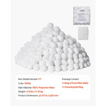 VEVOR Filter Balls Pool-Filterbälle für Sandfilterpumpe 2,1kg Schwimmbecken