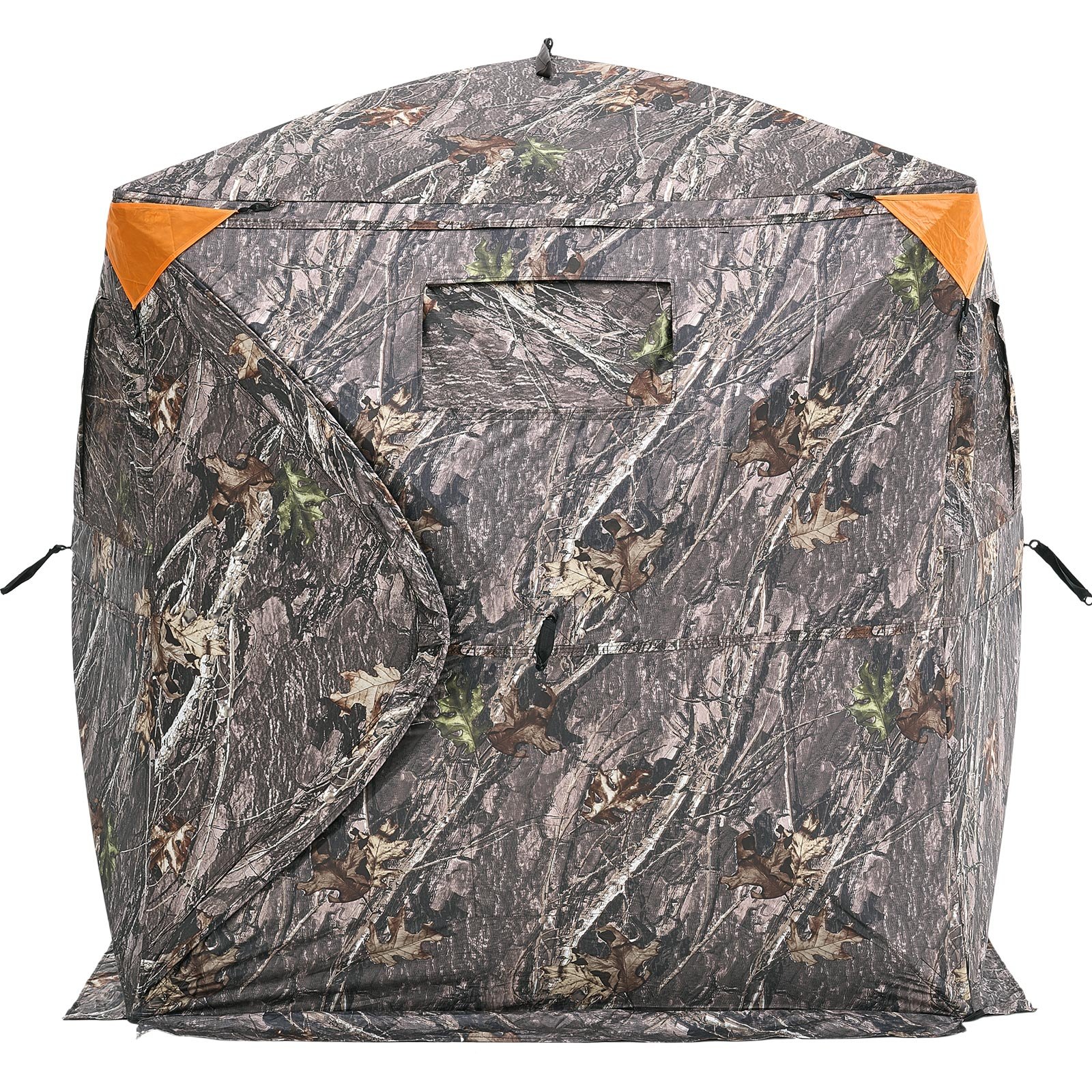 VEVOR Jagdzelt Jagdversteck Bodenzelt Pop-Up-Hirschversteck für 2–3 Personen zur Jagd mit Tragetasche, tragbares & belastbares Bodenversteck mit 3 horizontalen Fenstern 148 x 148 x 170 cm