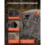 VEVOR Jagdblende Jagdversteck 270° Durchsichtige Bodenblende 141x141x170cm