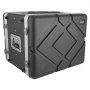 VEVOR 8U Rack Case, 310 mm Depth, Server Rack Cabinet Shallow with ABS Construction, Heavy Duty Recessed Twist Latches, Detachable Front & Back Cover, Easy Installation, for Amplifier, Audio, DJ Mixer