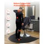 VEVOR Salonmatte für Friseure, 905x1220 mm, halbrunde Stehmatte, 13 mm dicke Anti-Ermüdungsmatte für Friseursalons, leicht zu reinigender PVC-Oberfläche & abgeschrägten Kanten zum Stolpern