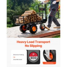 VEVOR Bollerwagen Gartenwagen Transportwagen 500W Elektro Mehrzweckwagen 226kg