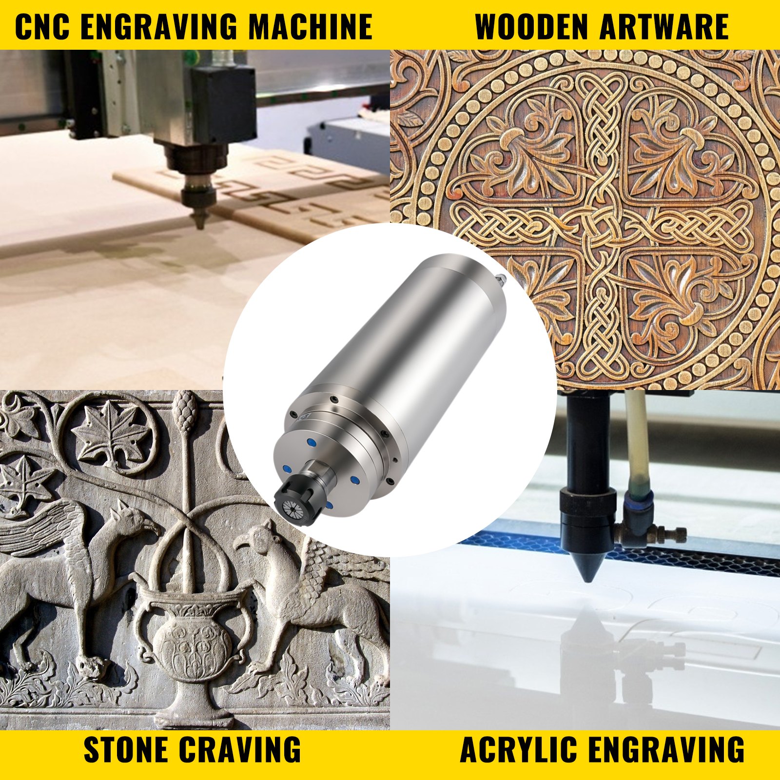 Vevor 5,5 Kw Spindle Fräse Spindel Wassergekühlte Fräsmotor Er25 24000 U / Min