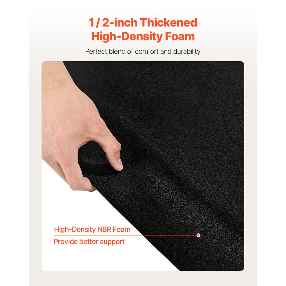 VEVOR Salonmatte für Friseure, 1225x1505mm, sechseckige Anti-Ermüdungs-Bodenmatte, 13mm dicke Bodenmatte für Friseursalons, leicht zu reinigende PVC-Oberfläche & abgeschrägte Kanten zum Stolpern