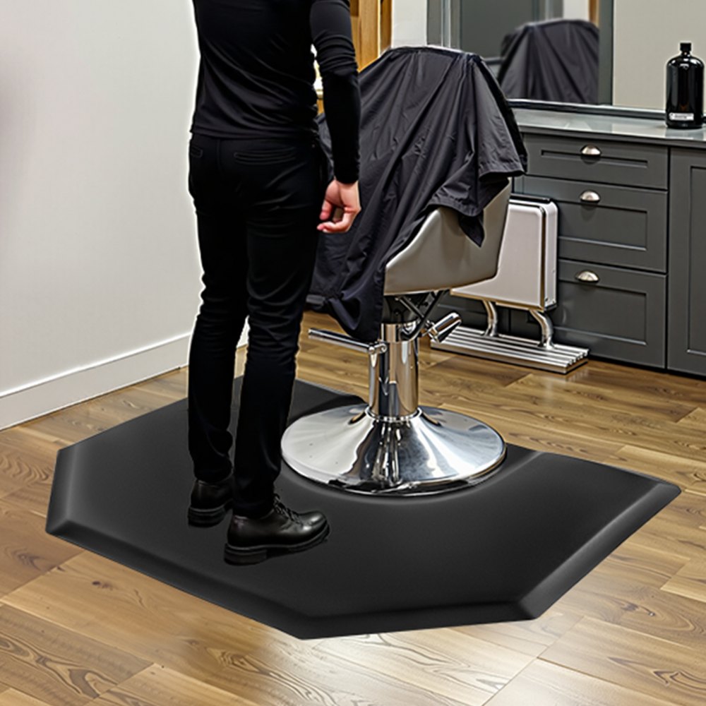 VEVOR Salonmatte für Friseure, 1225x1505 mm, Anti-Ermüdungs-Bodenmatte, Stehmatte, 25 mm dicke Friseursalon-Bodenmatte, leicht zu reinigende PVC-Oberfläche & abgeschrägte Kanten zum Stolpern