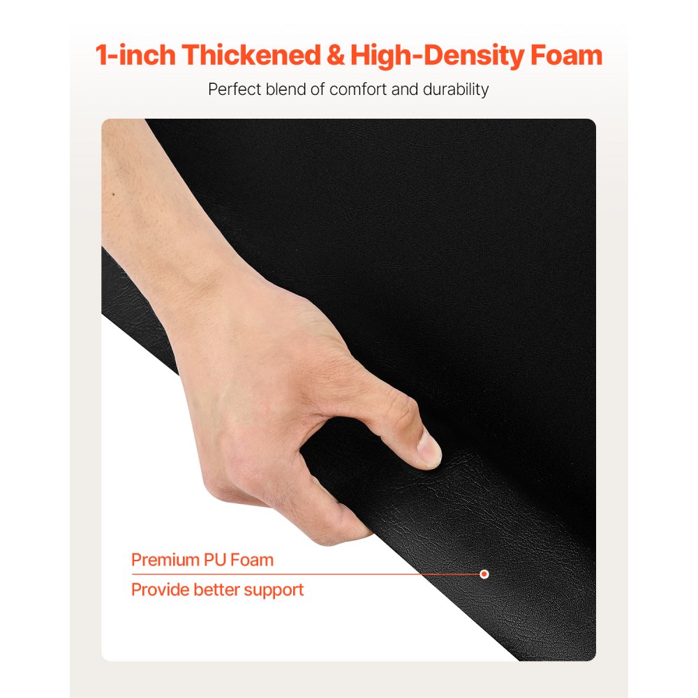 VEVOR Salon Mat for Hairdressers, 1225x1505 mm, Anti-Fatigue Floor Mat, Standing Mat, 25 mm Thick Hair Salon Floor Mat, Easy-to-Clean PVC Surface & Beveled Edges to Prevent Tripping