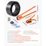 VEVOR 6 tlg Umreifungsset mit Umreifungsband, manuelle Umreifungsgerät mit 610 m PET Band, 600 Metallklammern, 200 Kantenschutzern, pefekte Werkstattausstattung für Verpackung, Transport und Lager