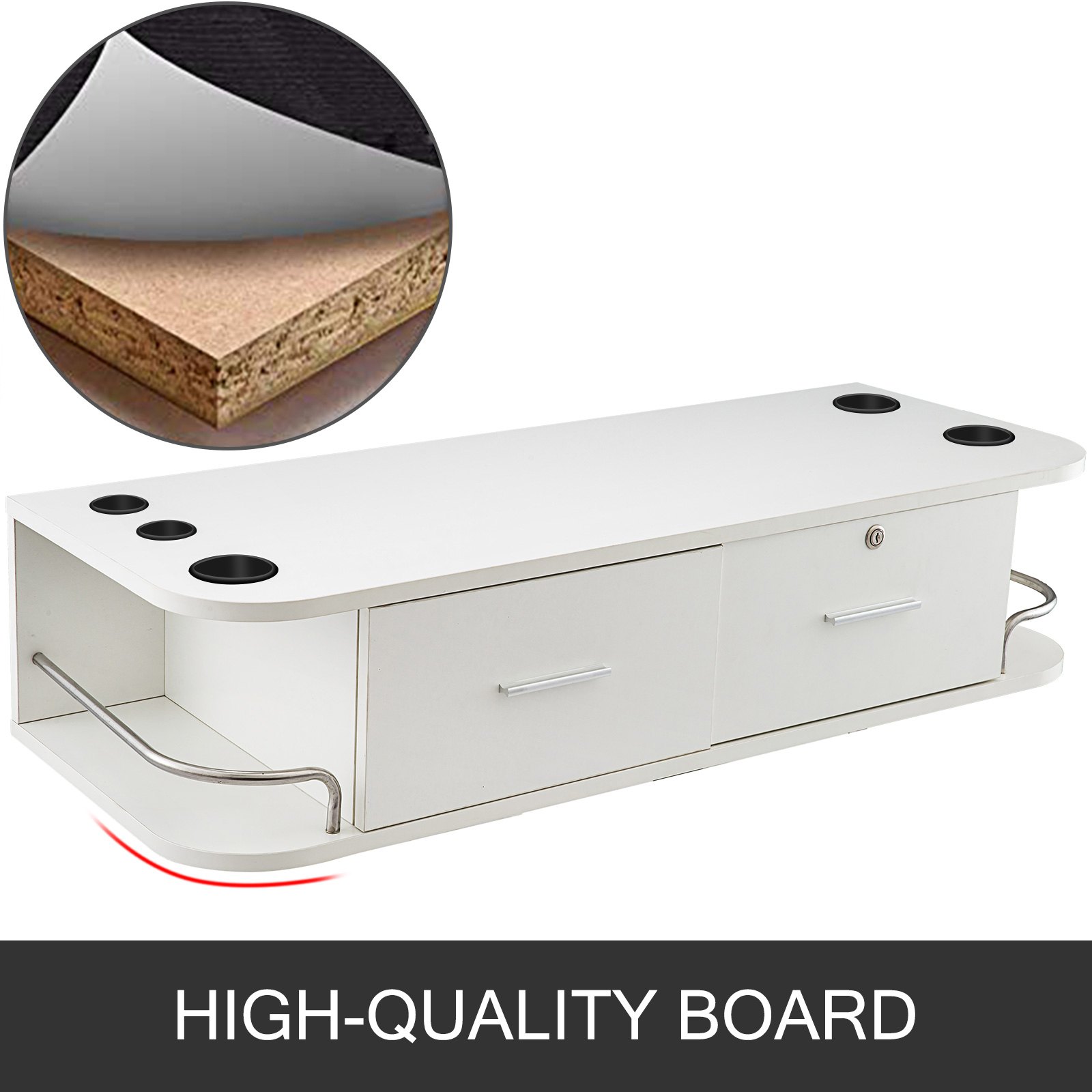 Wandboard Wandregal Mit 2 Schublade Wandschrank Hängeregal Regal Ablage