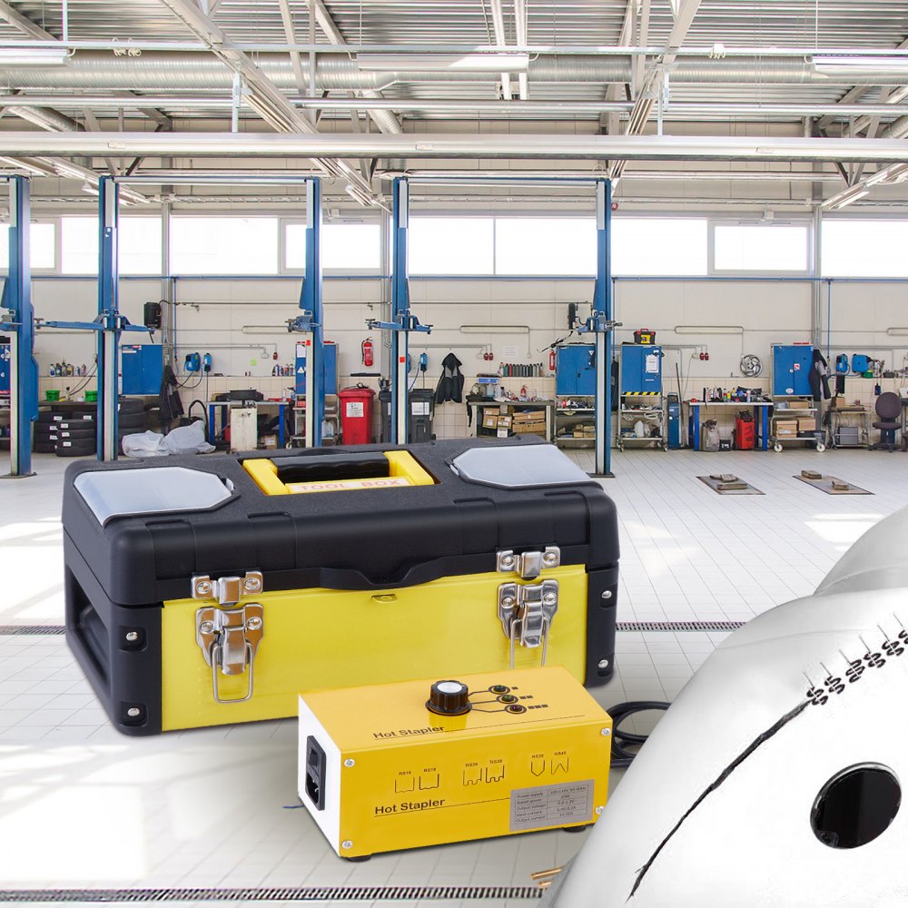 VEVOR Heftklammern Heißhefter Kun 220 V, Pistole Kit für Kunsts, Pistole Kit für Kunststoff Reparatur Schweißer Stoßstange mit 600 Heftklammern für industrielle Anwendungen