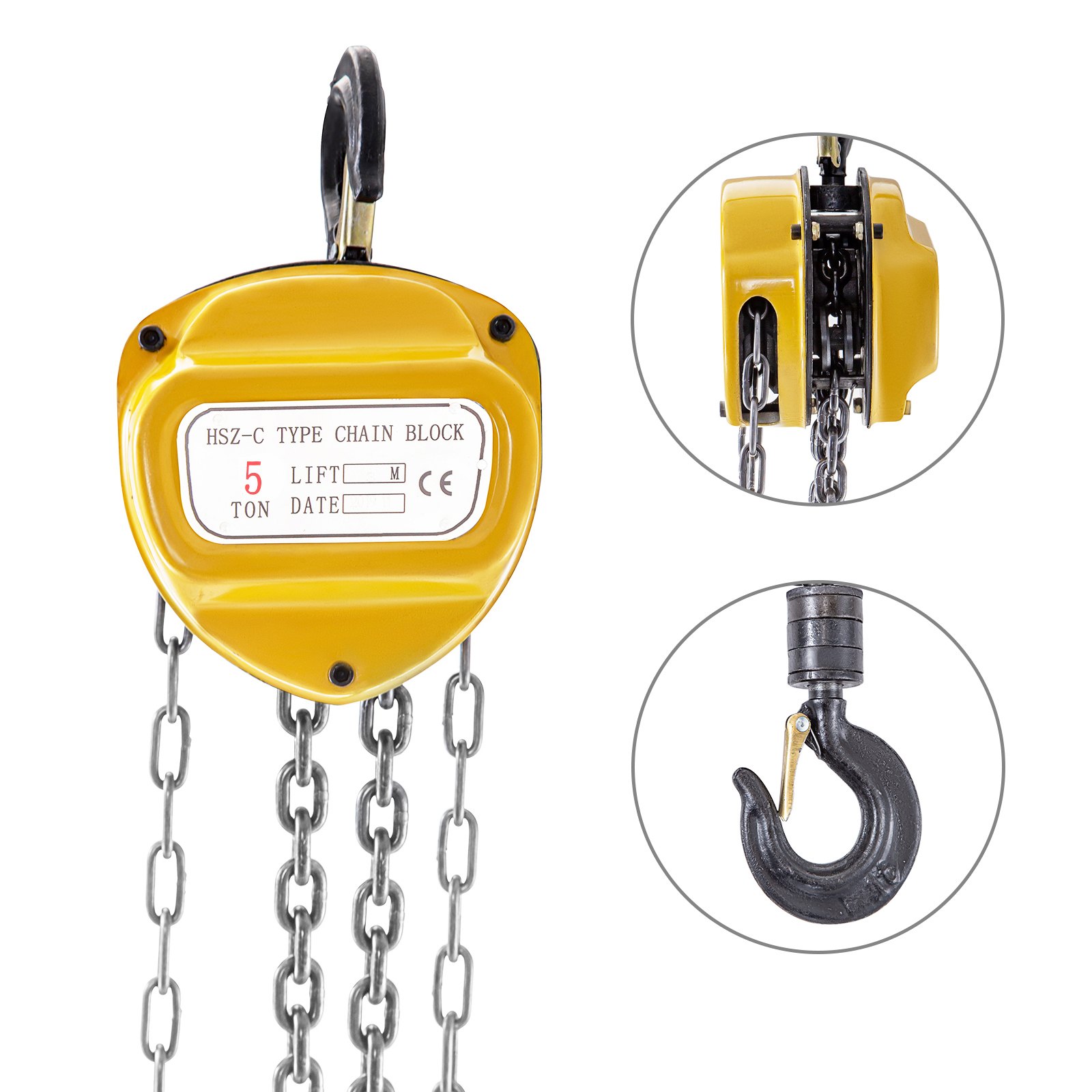 Profi Kettenzug Flaschenzug Hebezug Seilzug Kran Handhebelzug 5t Mit 3 M Kette