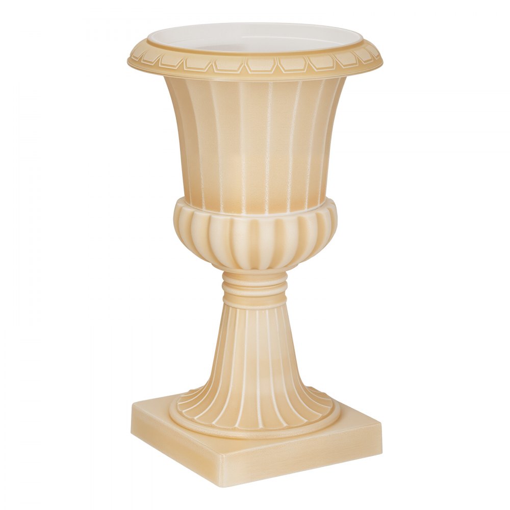 VEVOR Pflanzkübel Pflanzurnen Blumentopf Amphore Ø350x580 mm 2 Stk. Beige, Dekor für Hochzeiten Partys Events Bühnen Gärten Balkone Terrassen, PP-Material, Pflanzgefäß Schale Vase Topf, Antike Optik