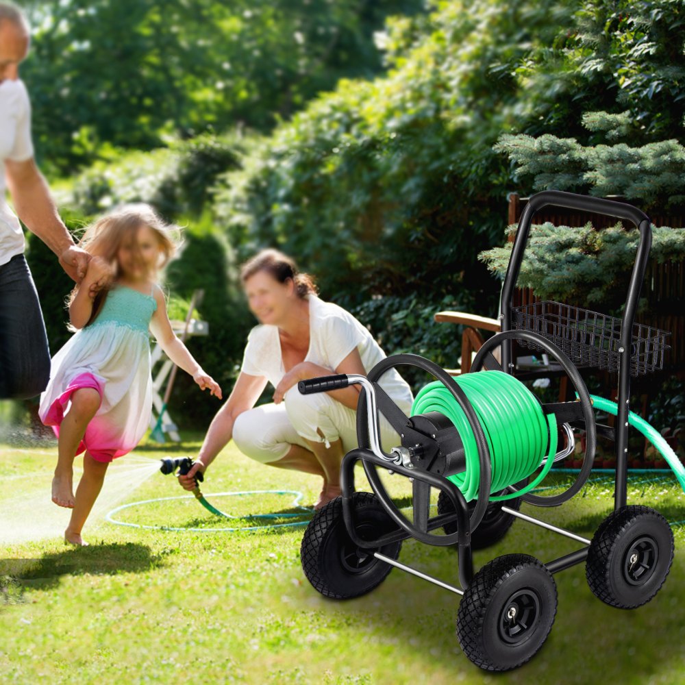 VEVOR Schlauchwagen 91,4 m Schlauchtrommel 5/8 Zoll Gartenschlauchwagen Stahl