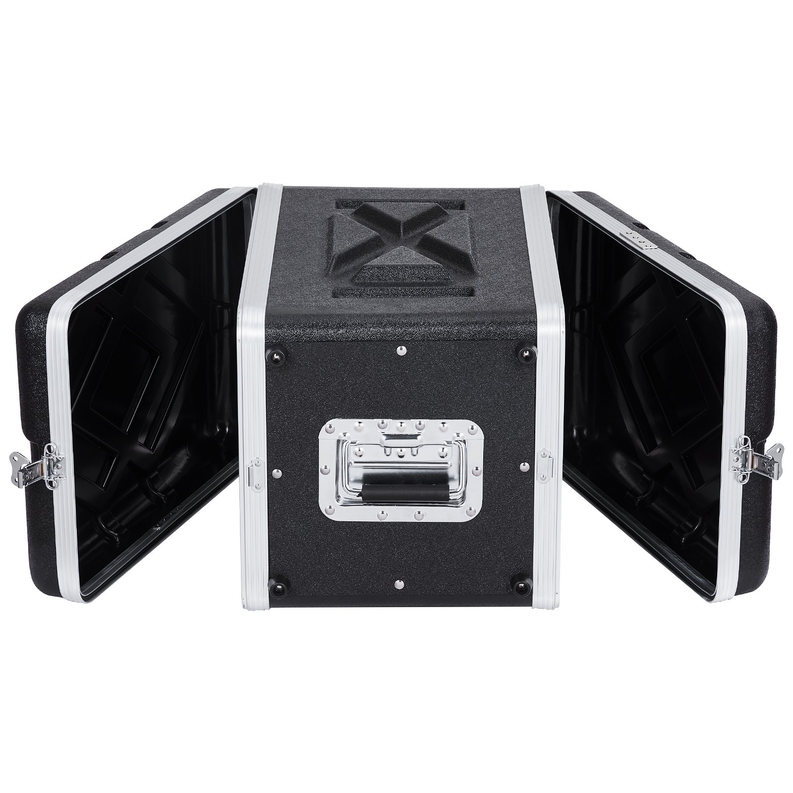 VEVOR 6U-Rack-Gehäuse, 362mm Tiefe, Server-Rack-Schrank mit ABS-Konstruktionsgriff, Butterfly-Drehverschlüssen, abnehmbaren Vorder- & Rückwänden, für Verstärker, Mischpulte, Mikrofon-Empfänger