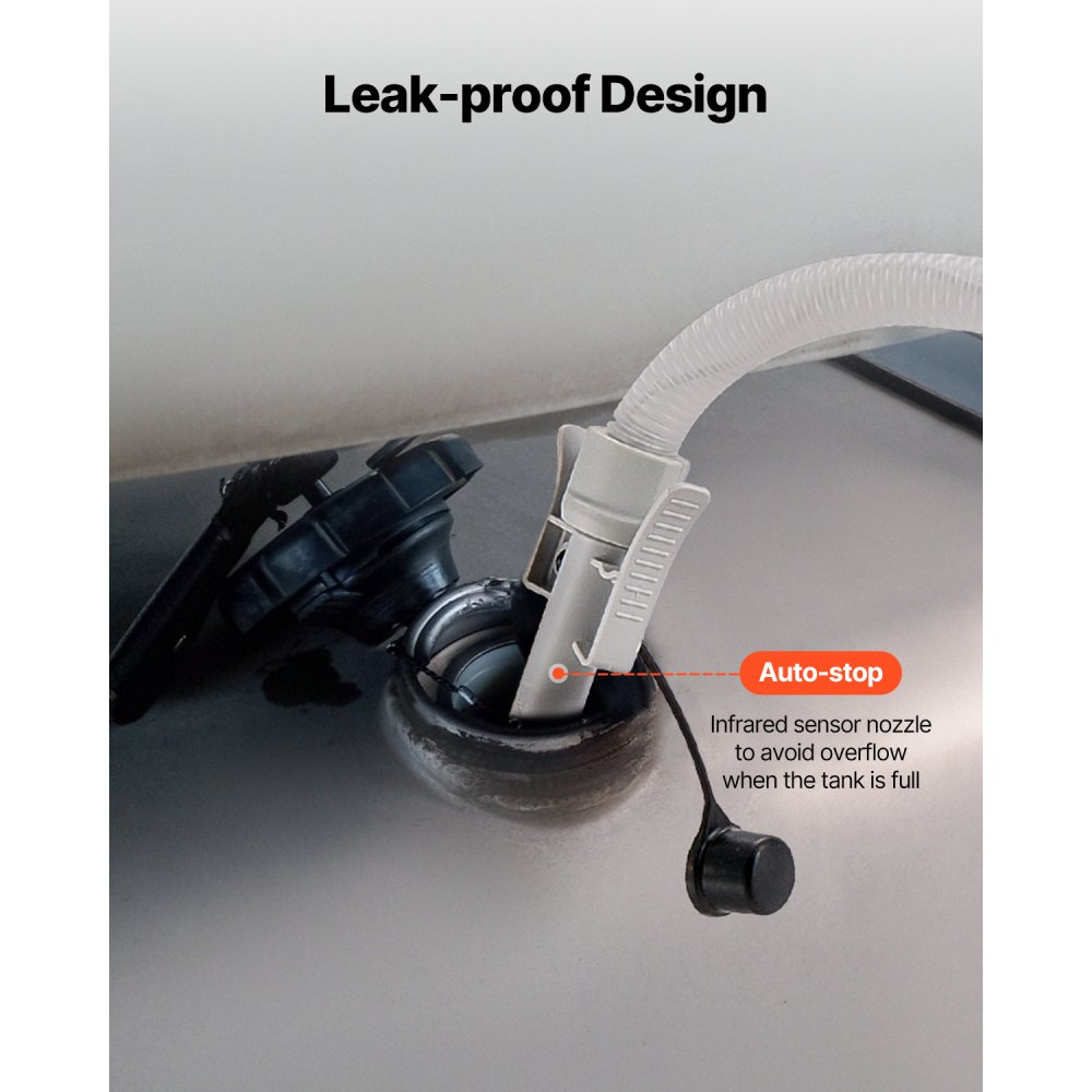 VEVOR  Kraftstofftrolley, 121 L, Kraftstoffkanister mit 9,46 L/min elektrischer Kraftstofftransferpumpe, 1,2 m Förderschlauch & Auto-Stop-Sensordüse, Tankadapter, geeignet für Diesel & Benzin, rot