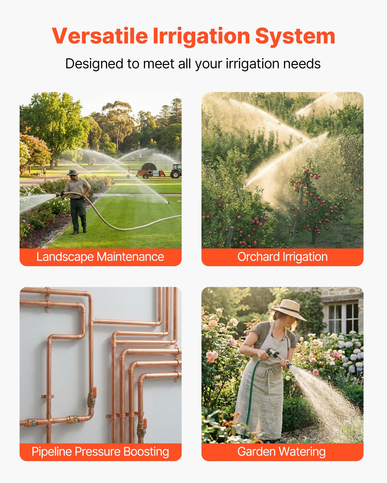 VEVOR Shallow Well Jet Pump, 800W, 230V 3300 L/H Maximum Flow Rate, PP Garden Well Jet Pump with 8 m Suction Height, Thermal Protection, European Voltage Standards, for Garden Irrigation Lawn Watering