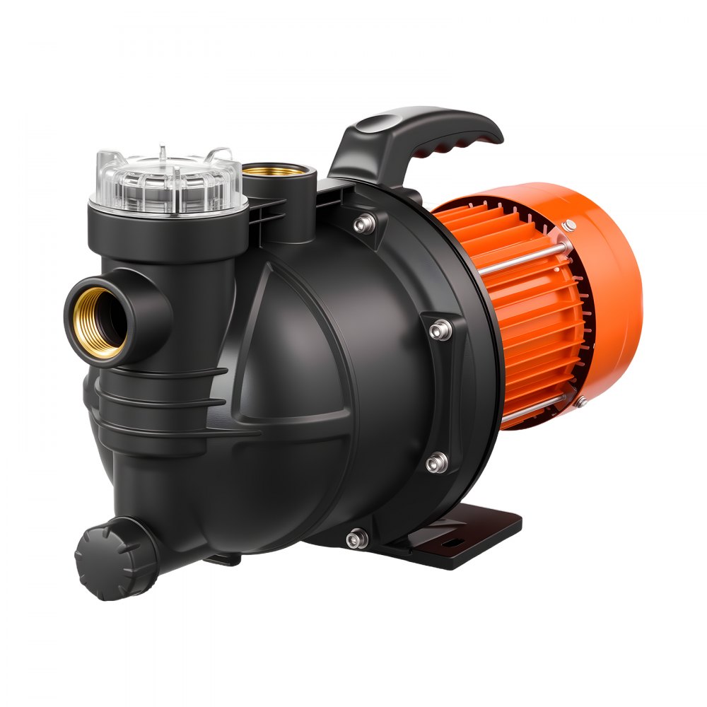 VEVOR Gartenpumpe, 1300 W, 230 V, max. Fördermenge 4800 L/h, PP Bewässerungspumpe mit 48 m Förderhöhe, Überhitzungsschutz, Europäische Spannungsnormen, für Gartenbewässerung &-bewässerung