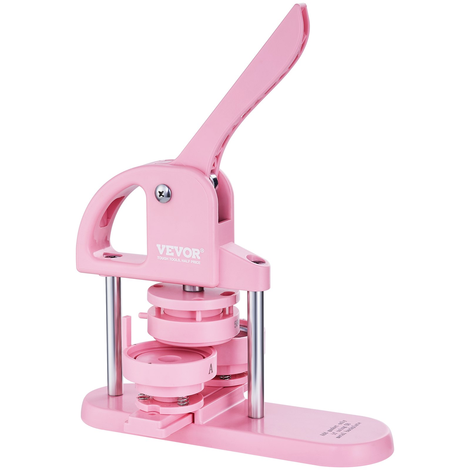 VEVOR Buttonmaker 25 / 32 / 58 mm 3-in-1-Pinmaker, 300-teilige Buttonteile, Buttonmaker-Maschine mit Panda-Zauberbuch, ergonomisches Stanzset mit Bogengriff, für DIY-Geschenke für Kind